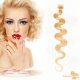Bondings Keratin Echthaar Extensions #24 Mittelblond – Gewellt – 45cm oder 60cm – 1g Strähnen