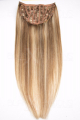 Echthaar Perücken Halbperücken Haarteile 50cm #12/613 Hellbraun - Helllichtblond Haarverlängerung mit Clip In