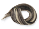 Extensions 100% Echthaar Tressen 60cm - Weft #1b/grau gesträhnt 