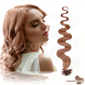 Bondings Keratin Echthaar Extensions #10 Helles Braun – Gewellt – 45cm oder 60cm – 1g Strähnen