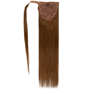 Pferdeschwanz Echthaar Ponytail Haarteil Extensions 12 - Hellbraun
