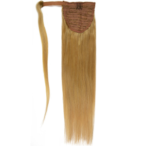 Pferdeschwanz Echthaar Ponytail Haarteil Extensions 18 - Dunkelblond