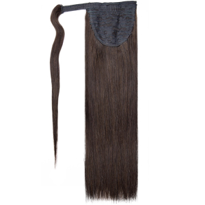 Pferdeschwanz Echthaar Ponytail Haarteil Extensions 1b - Naturschwarz
