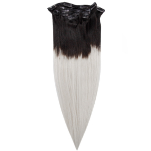 Clip In Extensions 7-teilig ombre #1b/ grey - naturschwarz grau
