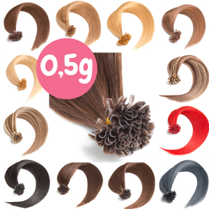 Keratin Bonding Extensions Echthaar Haarverlängerung 0,5g 45cm 50cm 60cm