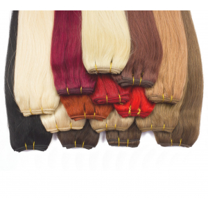 Echthaar Tressen Weft Hairs in vielen verschiedenen Haarfarben und Haarlängen