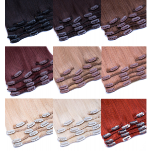 Clip In Extensions Echthaar 100 Gramm 7-teilig 60cm, 70cm, 80cm
