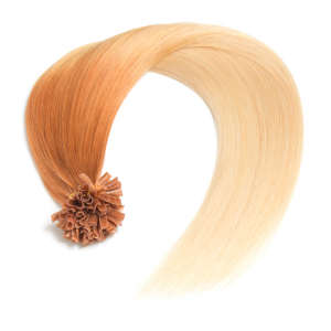 Bondings Keratin Echthaar Extensions Ombre #27/60 – Glatt – 50cm oder 60cm – 1g Strähnen