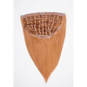 Echthaar Perücken Halbperücken Haarteile 50cm Halfwig Extensions #17 - Dunkelashblond