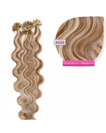 Bondings Keratin Echthaar Extensions #4/24 gewellt 1g