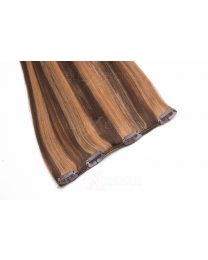 *SALE* Single Clip In Extensions Echthaar 55cm 1-teilig 1 Tresse 4 Clips #4/27