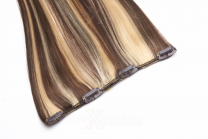 *SALE* Single Clip In Extensions Echthaar 55cm 1-teilig 1 Tresse 4 Clips #4/613