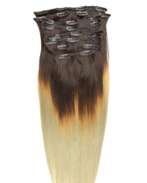 Dieses Bild zeigt die 7-teilige GlamXtensions Clip In Extensions Haarverlängerung mit 16 Clips in der Farbe #24 Blond in Großansicht 