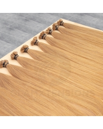 Flachbondings 50cm 1 Gramm #12/613 Hellbraun/Helllichtblond Gesträhnt