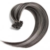 Bonding Keratin Extensions, 1g, #1b/grau - Naturschwarz/Grau
