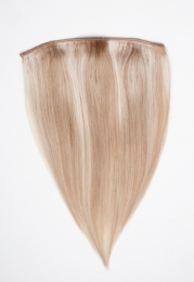 Dieses Bild zeigt die 1-teilige GlamXtensions Half-wig Extensions Haarverlängerung mit 10 Clips in der Farbe #14/60 Hazelblond - Weißblond in Großansicht 
