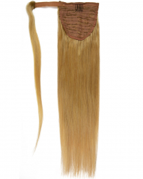 Pferdeschwanz Echthaar Ponytail Haarteil Extensions 18 - Dunkelblond