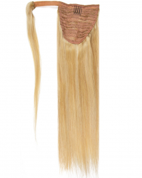 Pferdeschwanz Echthaar Ponytail Haarteil Extensions 18/613 - Dunkelblond/Helllichtblond gesträhnt