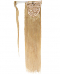 Pferdeschwanz Echthaar Ponytail Haarteil Extensions 60 - Weißblond