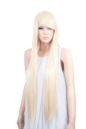 Cosplay Wig Perücke Kanekalon Weißblond