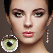 GLAMLENS Farbige Grüne Kontaktlinsen 'Jasmine Light Green' Mit und Ohne Stärke