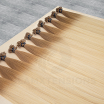 Flachbondings 50cm 1 Gramm #12/60 Hellbraun/Weißblond Ombre