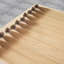 Flachbondings 50cm 1 Gramm #12/613 Hellbraun/Helllichtblond Ombré