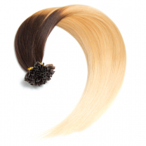 Bondings Keratin Echthaar Extensions #1b/613 Ombre – Glatt – 60cm – 1g Strähnen