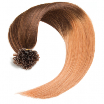 Bondings Keratin Echthaar Extensions #4/27 Ombre – Glatt – 50cm oder 60cm – 0,5g Strähnen