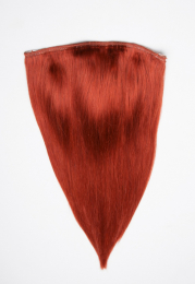 Dieses Bild zeigt die 1-teilige GlamXtensions Half-wig Extensions Haarverlängerung mit 10 Clips in der Farbe #350 Kupfer in Großansicht 
