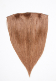 Dieses Bild zeigt die 1-teilige GlamXtensions Half-wig Extensions Haarverlängerung mit 10 Clips in der Farbe #10 Helles Braun in Großansicht 
