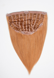 Echthaar Perücken Halbperücken Haarteile 50cm Halfwig Extensions #17 - Dunkelashblond