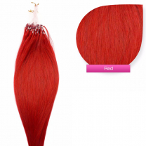 Dieses Bild zeigt die GlamXtensions Microring Extensions Haarverlängerung in der Farbe #Rot in Großansicht. Die echthaar Extensions Bondings haben ein Gewicht von 0,5 Gramm