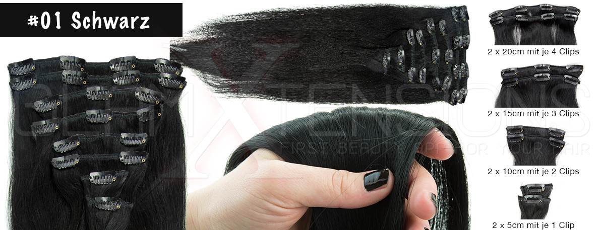 20cm.45cm.55cm.70cm Clip In Extensions Remy Echthaar ...
