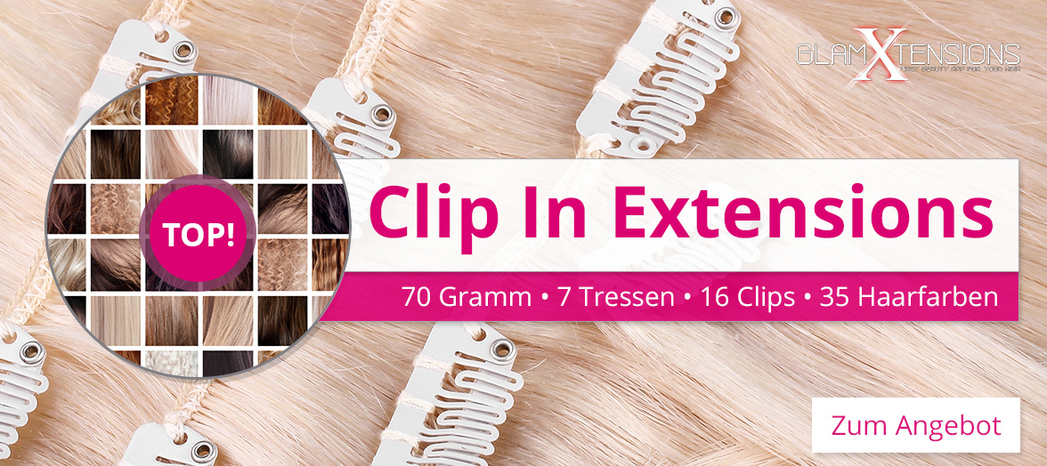 Echthaar Clip In Extensions in 70 Gramm, 100 % Human Hair